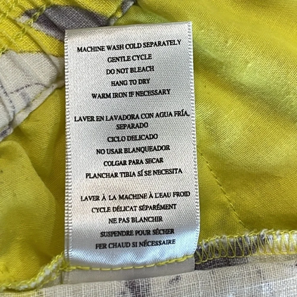 Linen Shorts • Yellow & Gray • Size 10 • KUT from the Kloth Jansen